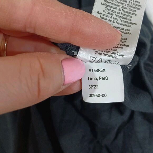 NATION LTD Martine Black Pima Cotton Midi Tiered Dress Size XS Preppy Casual - Picture 9 of 10